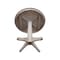 International Concepts Round 30 in Round Top Pedestal Table, 28.9 inH, Washed Gray Taupe, 30 in W, 30 in L, 29.9 in H K09-30RT-27B - alternate 3